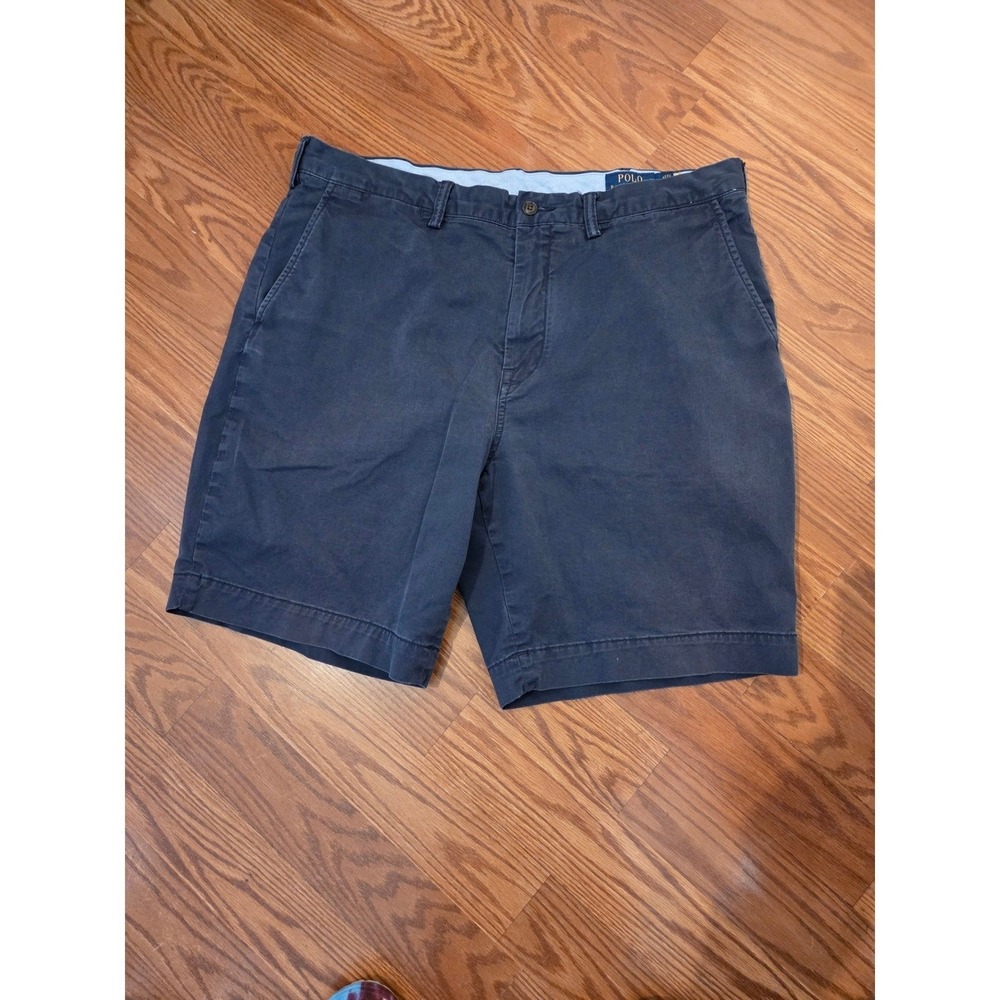 Polo Ralph Lauren Mens Navy Blue Stretch Classic Fit Chino Shorts Size 36
